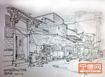 老街入畫卷 《百城搜珍圖》創(chuàng)作組來寧寫生活動紀(jì)實(shí)